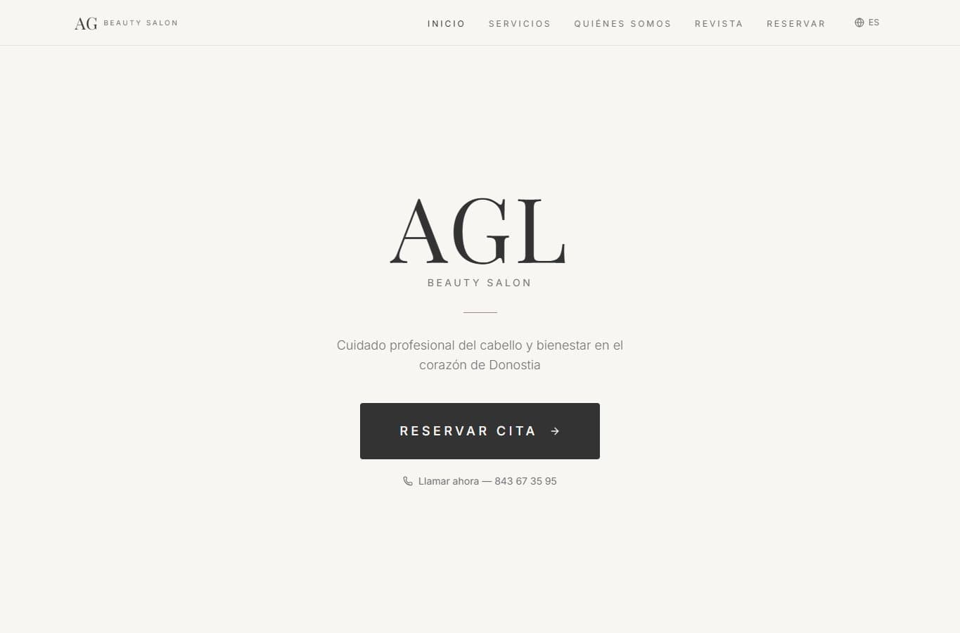 Vista del proyecto: AG Beauty Salon